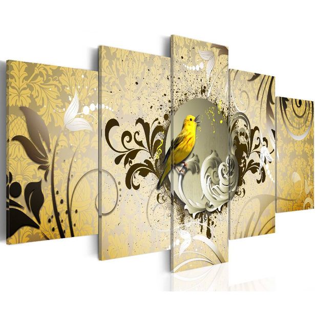 Taulu Artgeist Yellow bird singing eri kokoja