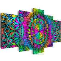 Canvas-taulu Artgeist Mandala: Peacock Feathers, eri kokoja
