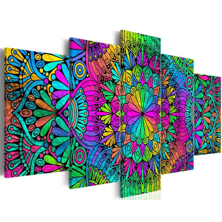 Taulu Artgeist Mandala: Peacock Feathers eri kokoja