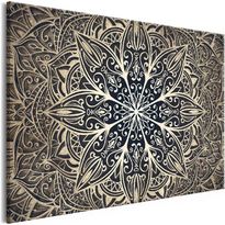 Canvas-taulu Artgeist Oriental Flowers Brown, 1-osainen, kapea, eri kokoja