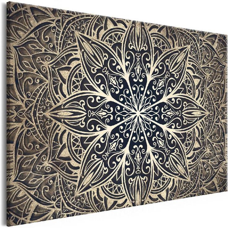 Taulu Artgeist Oriental Flowers Brown 1-osainen kapea eri kokoja