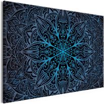 Canvas-taulu Artgeist Oriental Flowers Blue, 1-osainen, kapea, eri kokoja