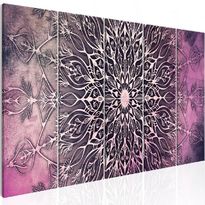 Canvas-taulu Artgeist Center Pink, 5-osainen, kapea, eri kokoja
