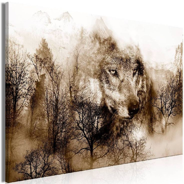 Taulu Artgeist Mountain Predator Brown 1-osainen leveä eri kokoja