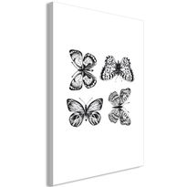 Canvas-taulu Artgeist Four Butterflies, 1-osainen, pystysuuntainen, eri kokoja