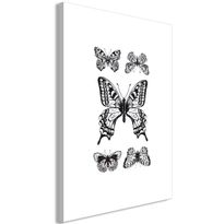 Canvas-taulu Artgeist Five Butterflies, 1-osainen, pystysuuntainen, eri kokoja