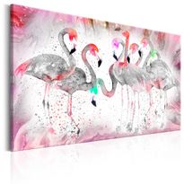 Canvas-taulu Artgeist Flamingoes Family, eri kokoja