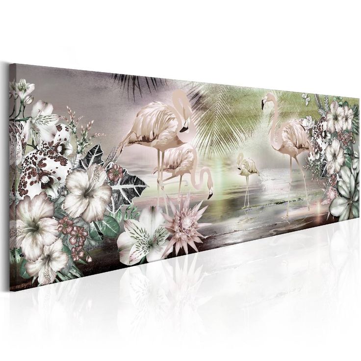 Taulu Artgeist Flamingoes and Flowers eri kokoja