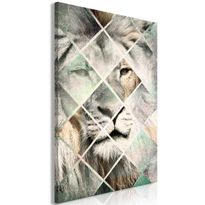 Canvas-taulu Artgeist Lion on the Chessboard, 1-osainen, pystysuuntainen, eri kokoja