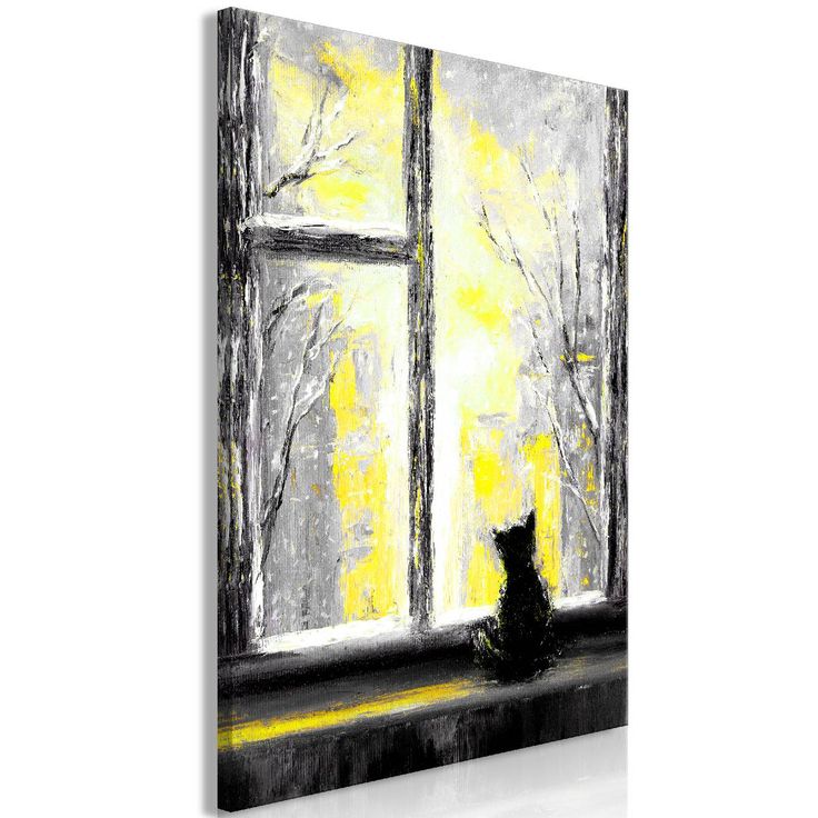 Taulu Artgeist Longing Kitty Yellow 1-osainen pystysuuntainen eri kokoja