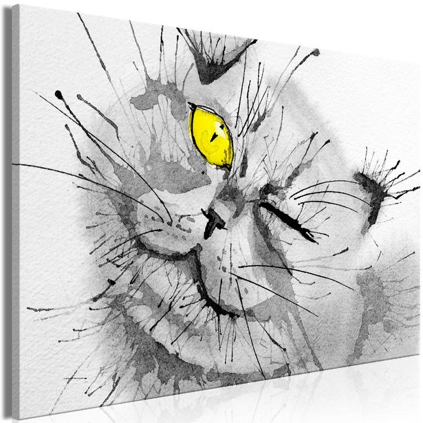 Taulu Artgeist Happy Look Yellow 1-osainen leveä eri kokoja