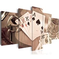 Canvas-taulu Artgeist Poker night - sepia, eri kokoja