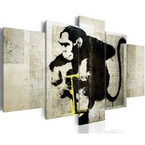 Canvas-taulu Artgeist Monkey TNT Detonator - Banksy , eri kokoja