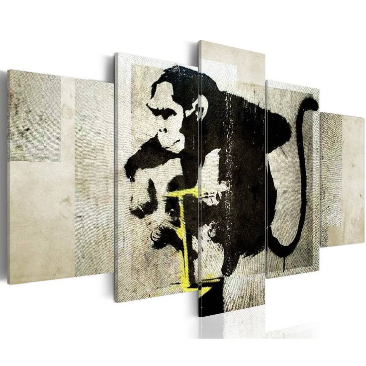 Taulu Artgeist Monkey TNT Detonator - Banksy  eri kokoja
