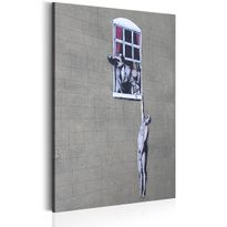 Canvas-taulu Artgeist Well Hung Lover by Banksy, eri kokoja