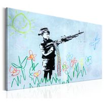 Canvas-taulu Artgeist Boy with Gun by Banksy, eri kokoja