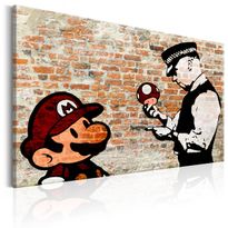 Canvas-taulu Artgeist Banksy: Police Caution, eri kokoja