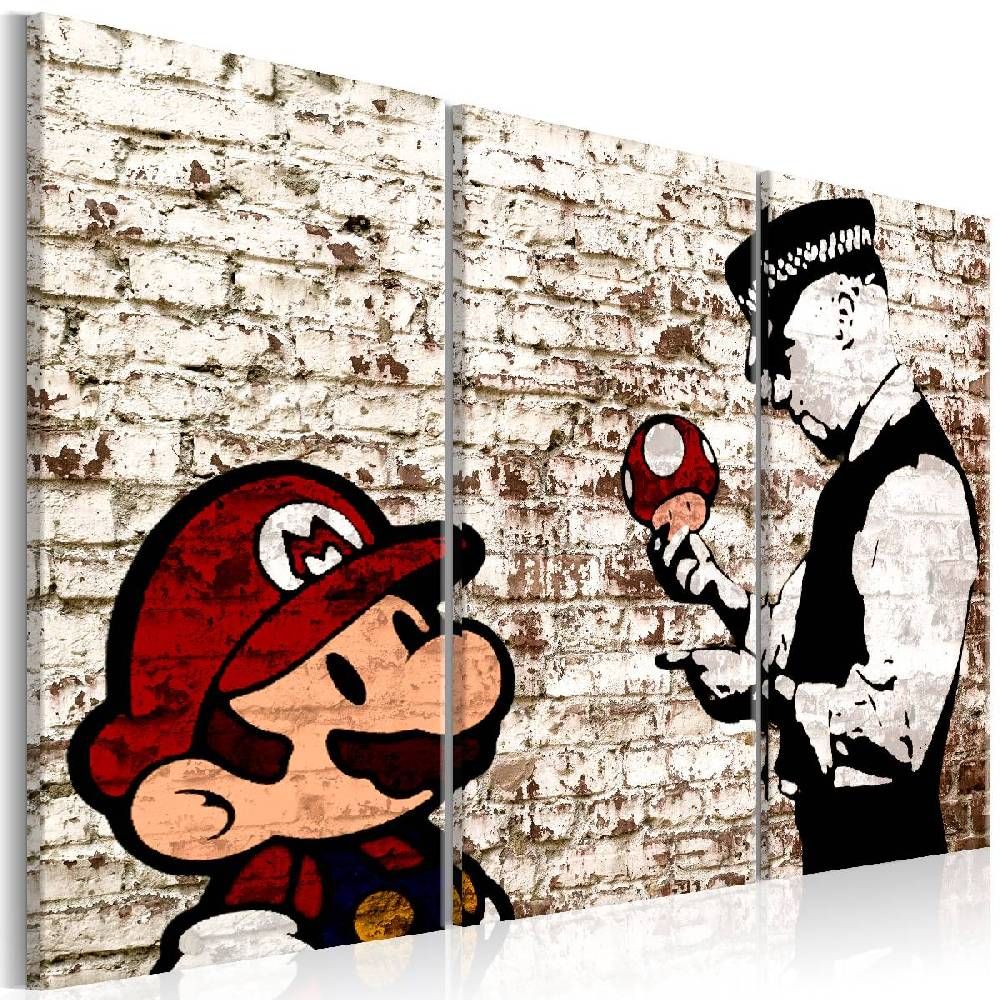 Canvas-taulu Artgeist Mario Bros: Torn Wall, 80x120cm