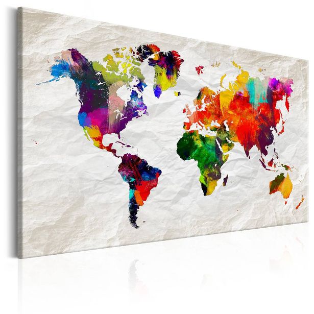 Taulu Artgeist World Map: Rainbow Madness eri kokoja