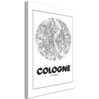Canvas-taulu Artgeist Retro Cologne, 1-osainen, pystysuuntainen, eri kokoja