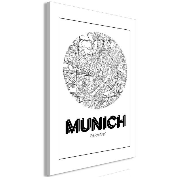 Taulu Artgeist Retro Munich 1-osainen pystysuuntainen eri kokoja