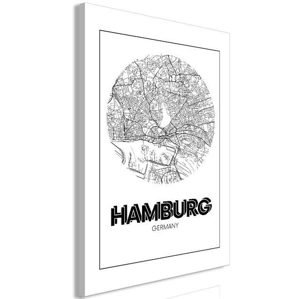 Taulu Artgeist Retro Hamburg 1-osainen pystysuuntainen eri kokoja