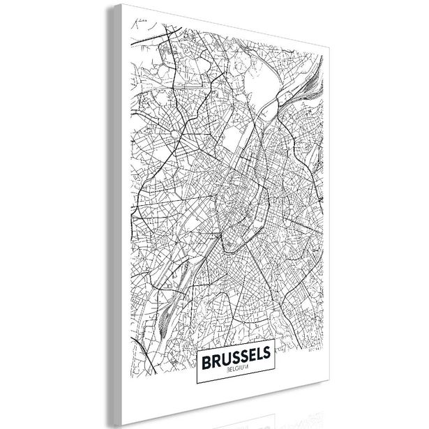 Taulu Artgeist Map of Brussels 1-osainen pystysuuntainen eri kokoja