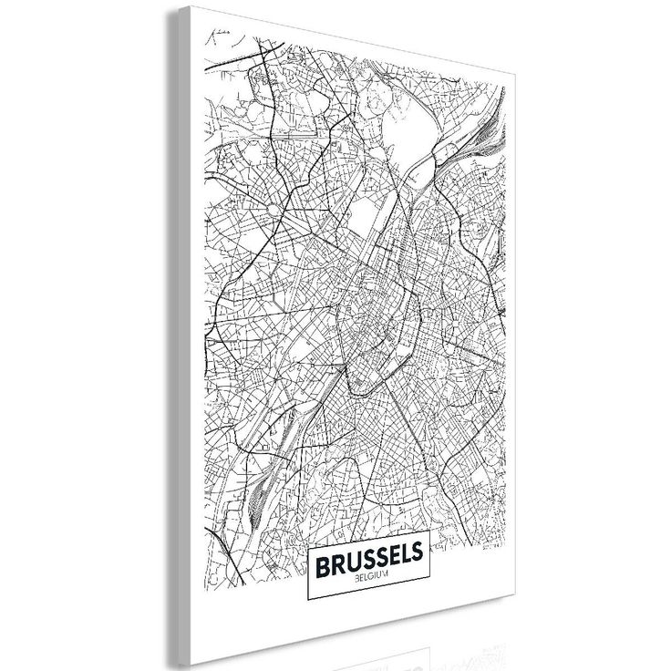 Taulu Artgeist Map of Brussels 1-osainen pystysuuntainen eri kokoja