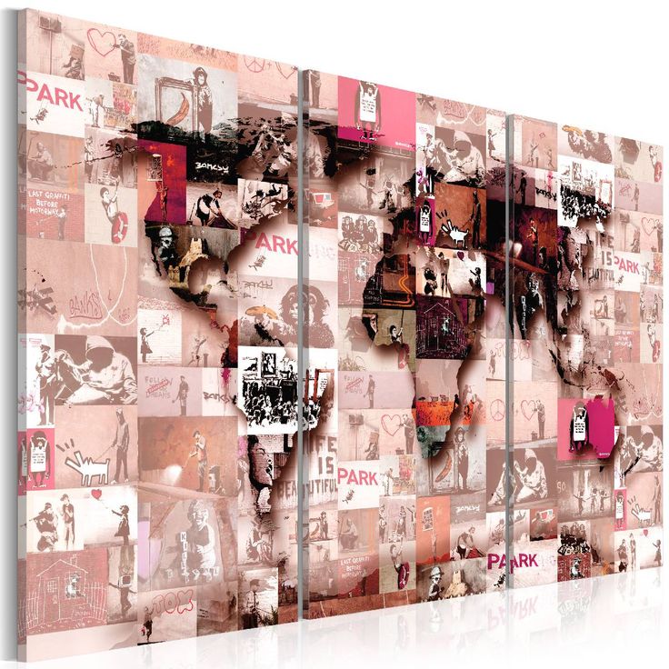 Taulu Artgeist Banksy Graffiti Collage eri kokoja