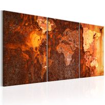 Canvas-taulu Artgeist World Map: Old Rust, eri kokoja