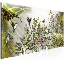 Canvas-taulu Artgeist Hummingbirds Dance Green, 1-osainen, kapea, eri kokoja