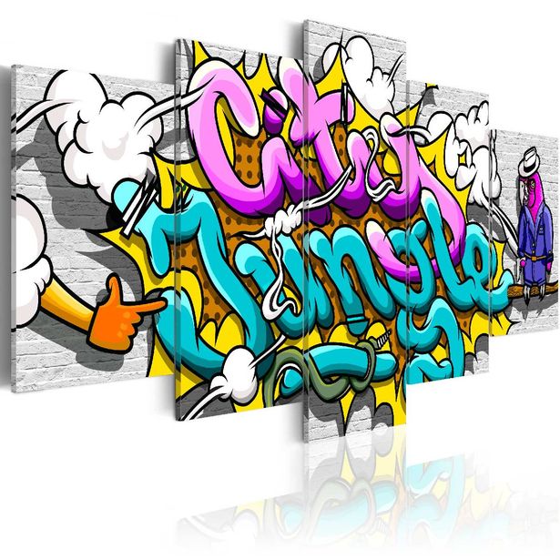 Taulu Artgeist Graffiti: city jungle eri kokoja