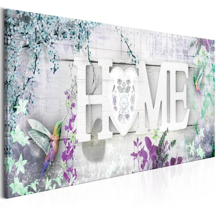Taulu Artgeist Home and Hummingbirds Green 1-osainen kapea eri kokoja