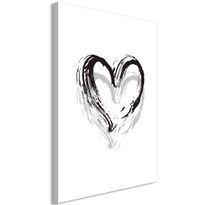 Canvas-taulu Artgeist Brush Heart, 1-osainen, pystysuuntainen, eri kokoja
