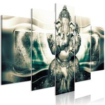 Canvas-taulu Artgeist Buddha Style Green, 5-osainen, leveä, eri kokoja