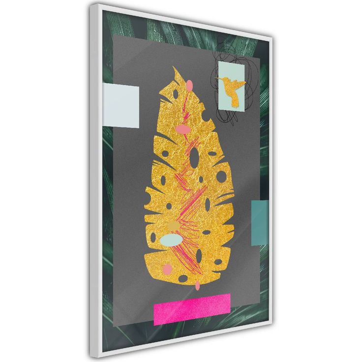 Juliste Artgeist Golden Leaf, kehyksillä, eri kokoja