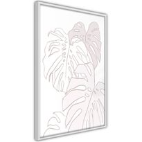 Juliste Artgeist Cream Monstera, kehyksillä, eri kokoja