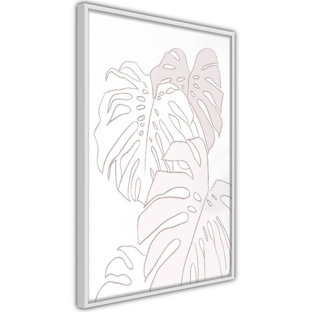 Juliste Artgeist Cream Monstera, kehyksillä, eri kokoja