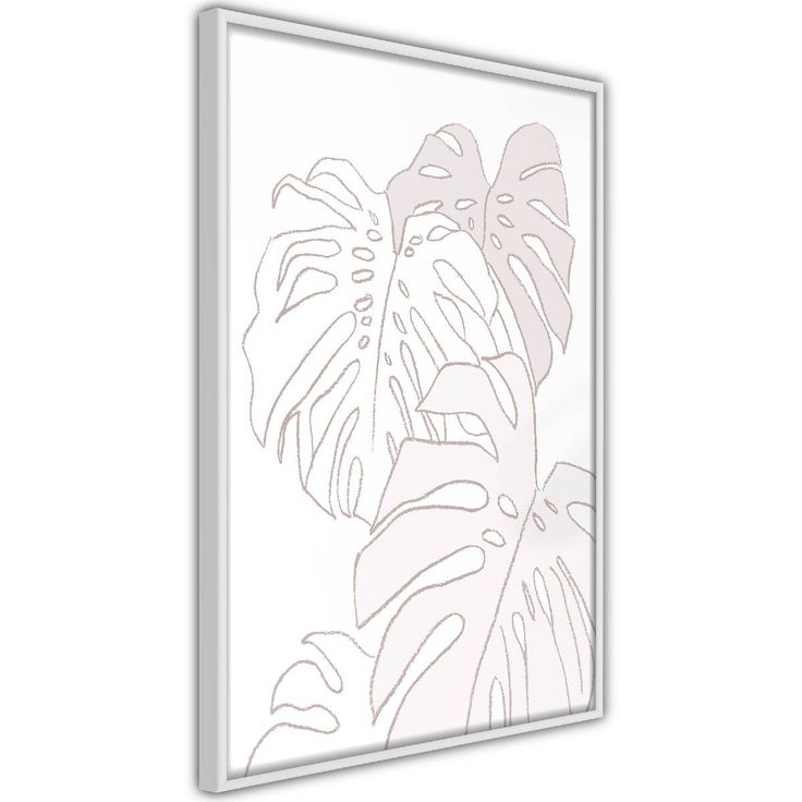 Juliste Artgeist Cream Monstera, kehyksillä, eri kokoja