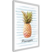 Juliste Artgeist Pineapple and Stripes, kehyksillä, eri kokoja