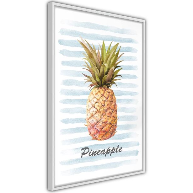 Juliste Artgeist Pineapple and Stripes, kehyksillä, eri kokoja