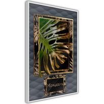 Juliste Artgeist Gilded Monstera, kehyksillä, eri kokoja