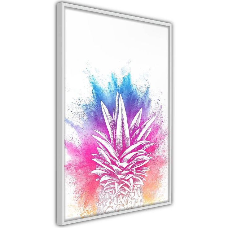 Juliste Artgeist Colourful Pineapple, kehyksillä, eri kokoja