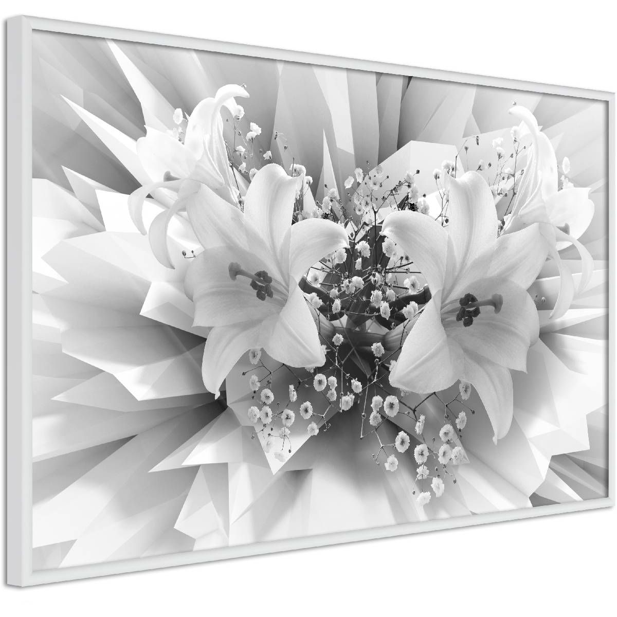 Juliste Artgeist Geometric Bouquet, musta kehys, 40x60cm