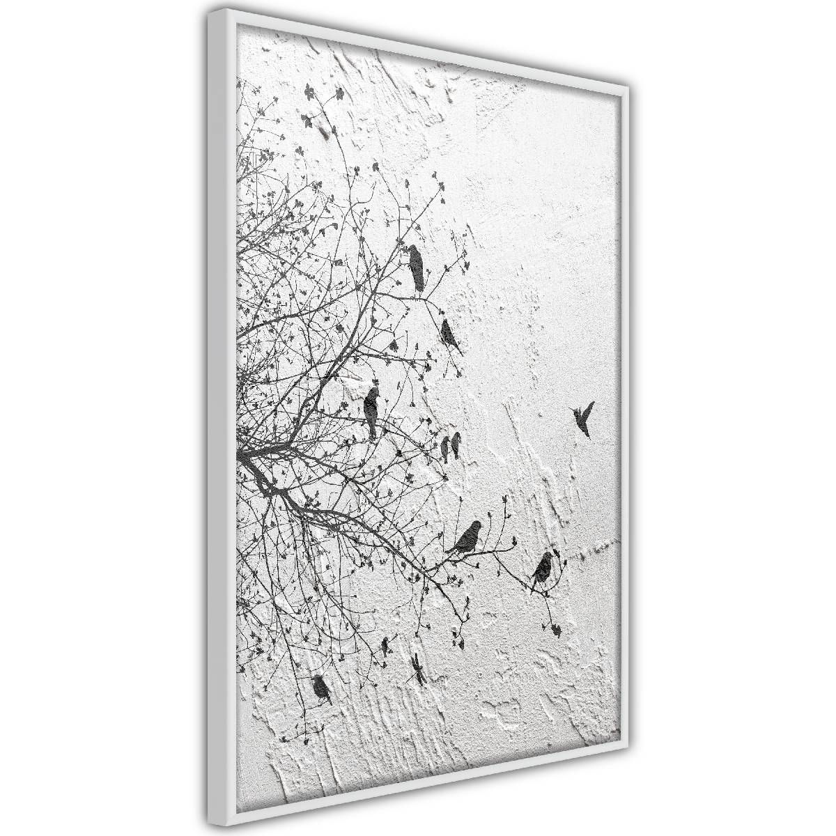 Juliste Artgeist Birds on Tree, kullanvärinen kehys, 30x20cm