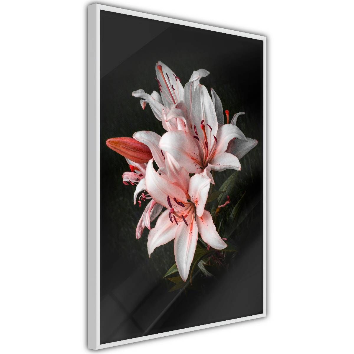 Juliste Artgeist Lilies, musta kehys, 30x20cm