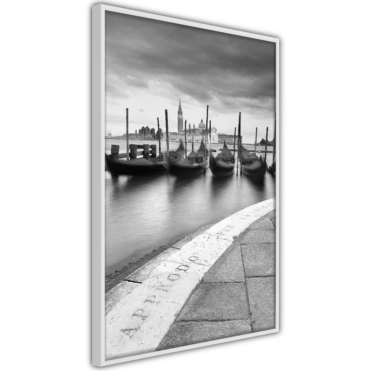 Juliste Artgeist Boats in Venice, kehyksillä, eri kokoja
