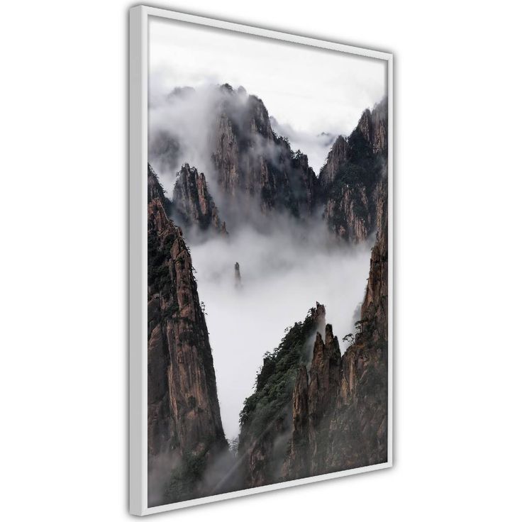 Juliste Artgeist Fog Over Huang Shan, kehyksillä, eri kokoja
