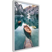 Juliste Artgeist Boats In Dolomites, kehyksillä, eri kokoja