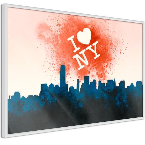 Juliste Artgeist I Love NY, kehyksillä, eri kokoja